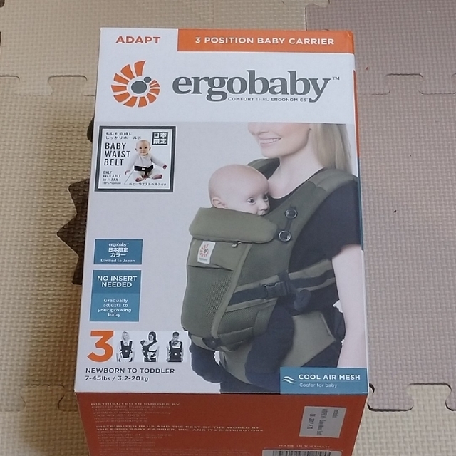 Ergobaby(エルゴベビー)の[中古][ergobaby] 抱っこひも ADAPT CARRIER +α キッズ/ベビー/マタニティの外出/移動用品(抱っこひも/おんぶひも)の商品写真