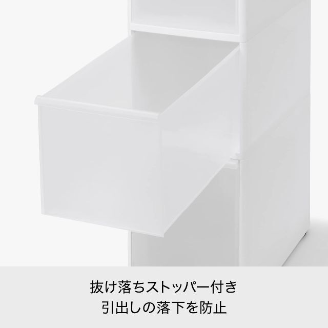 ライクイットlike-itランドリー収納段差をまたげるすき間ストッカー 3段幅1 6
