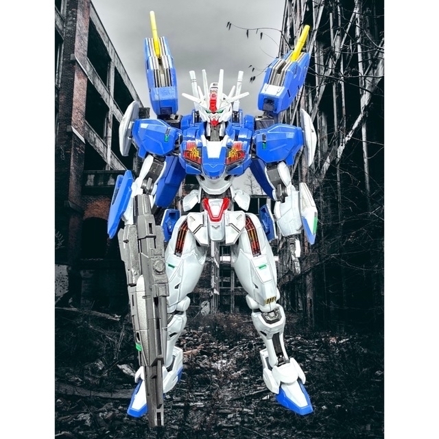 HG ガンダムエアリアル改修型完全塗装品！！ エンタメ/ホビーのおもちゃ/ぬいぐるみ(プラモデル)の商品写真