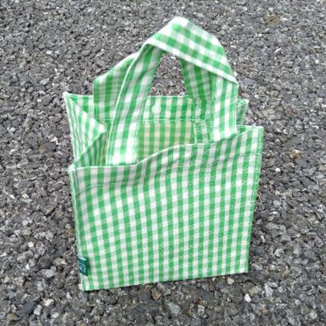 パレットプラザ 底面 マチ＆敷板付き 小型 グリーン（薄緑色） エコ バッグ レディースのバッグ(エコバッグ)の商品写真