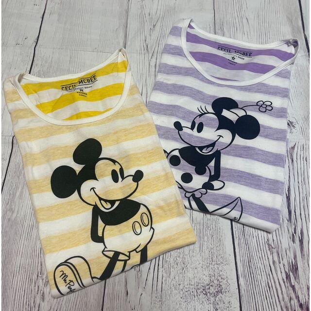 CECIL McBEE(セシルマクビー)の【美品】セシルマクビーCECILMcBEE Tシャツ 2枚セット ディズニー レディースのトップス(Tシャツ(半袖/袖なし))の商品写真