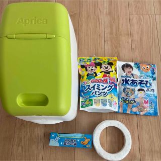 アップリカ(Aprica)の【Aprica】オムツ専用ゴミ箱とオムツ用品セット(紙おむつ用ゴミ箱)