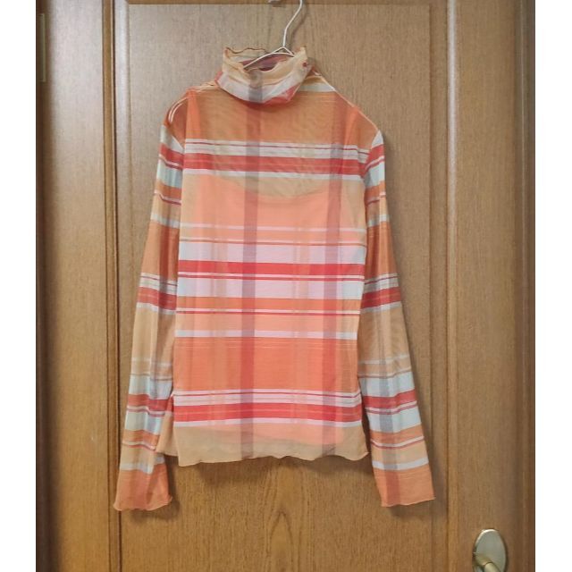 Ameri VINTAGE - AMERI SHEER CHECK HIGH NECK CUT TOP 正規品の Ameri VINTAGE - AMERI SHEER CHECK HIGH NECK CUT TOP 正規品の