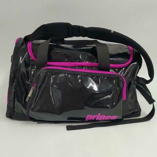 プリンス エナメル 2WAY ボストンバッグ ショルダー ブラック/ピンク Prince  テニスバッグ 大型(バッグ)