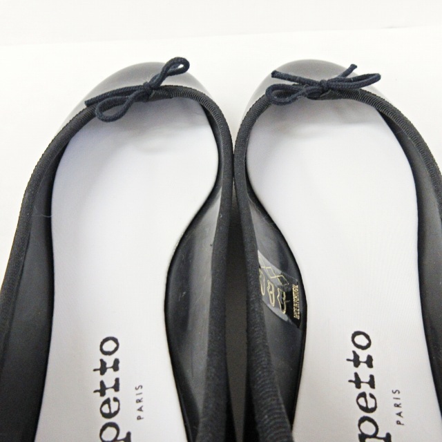 repetto(レペット)のレペット バレエ シューズ レインシューズ ラバー リボン ブラック 黒 36 レディースの靴/シューズ(バレエシューズ)の商品写真