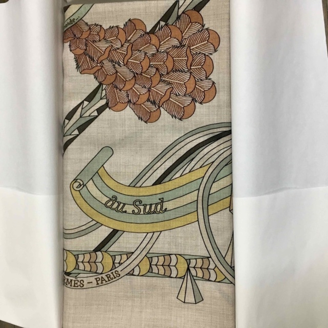 HERMES エルメス カシミアシルクカシシル 140 魔法の杖傘 ナチュラル