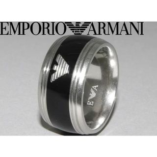 エンポリオアルマーニ(Emporio Armani)のシルバー×ブラックリング指輪 EMPORIO ARMANI エンポリオアルマーニ(リング(指輪))