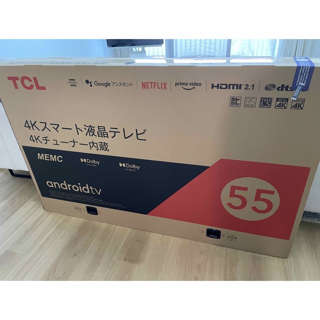 【TCL】55インチTV 4Kチューナー内蔵55P6154Kチューナー内蔵