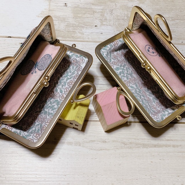 専用 ミナペルホネン ハンドメイド ミニリボン型親子がま口 専用 ミナペルホネン ハンドメイド ミニリボン型親子がま口