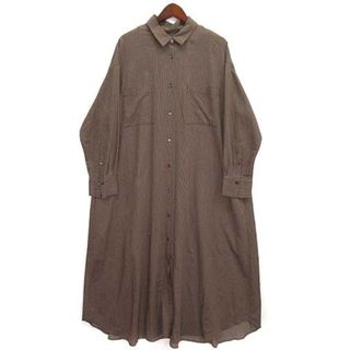 スピックアンドスパン(Spick & Span)のスピック&スパン EMMETEX ストライプ シャツワンピース ロング 20SS(ロングワンピース/マキシワンピース)