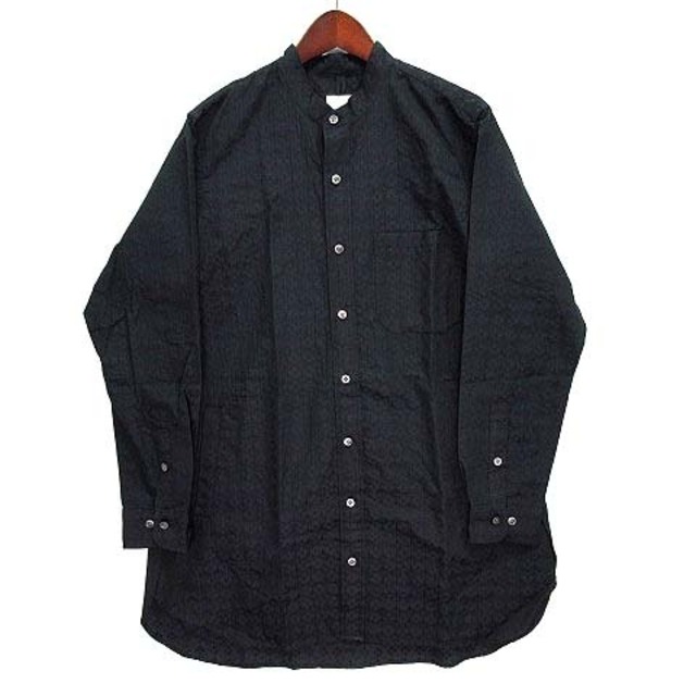 トゥジュー ts(s) ジャガード スタンドカラー シャツ 長袖 01 19FW40cm身幅