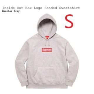 シュプリーム(Supreme)のシュプリーム　ボックスロゴ　グレー　Ｓサイズ　Inside out box(パーカー)