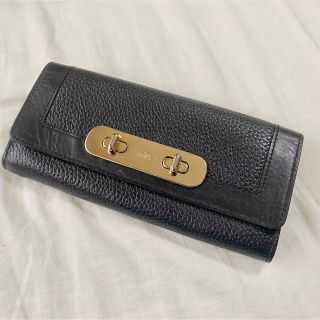 コーチ(COACH)のcoach コーチ　長財布　黒　金(財布)