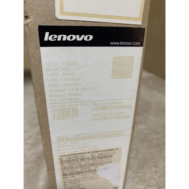 Lenovo G580 ノートパソコン