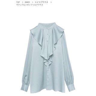 【新品】ANAYI サテンブラウス 36