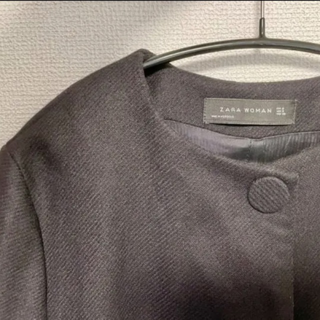ZARA(ザラ)のeriさん着用 ZARA コート マント ポンチョ ケープ コート ブラック レディースのジャケット/アウター(ポンチョ)の商品写真