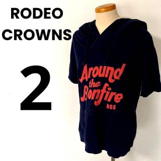 ロデオクラウンズ(RODEO CROWNS)のRODEOCROWNS ロデオクラウンズ　レディース　半袖パーカー　Mサイズ(パーカー)