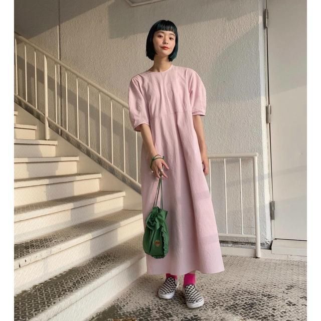 BEAUTY&YOUTH UNITED ARROWS(ビューティアンドユースユナイテッドアローズ)の＜6(ROKU)＞VOLUME SLEEVE DRESS/ワンピース レディースのワンピース(ロングワンピース/マキシワンピース)の商品写真