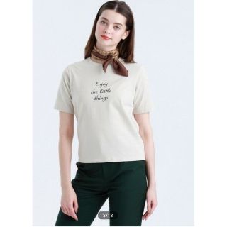 マッキントッシュフィロソフィー(MACKINTOSH PHILOSOPHY)のマッキントッシュ、ベージュ、メッセージロゴTシャツ(Tシャツ(半袖/袖なし))