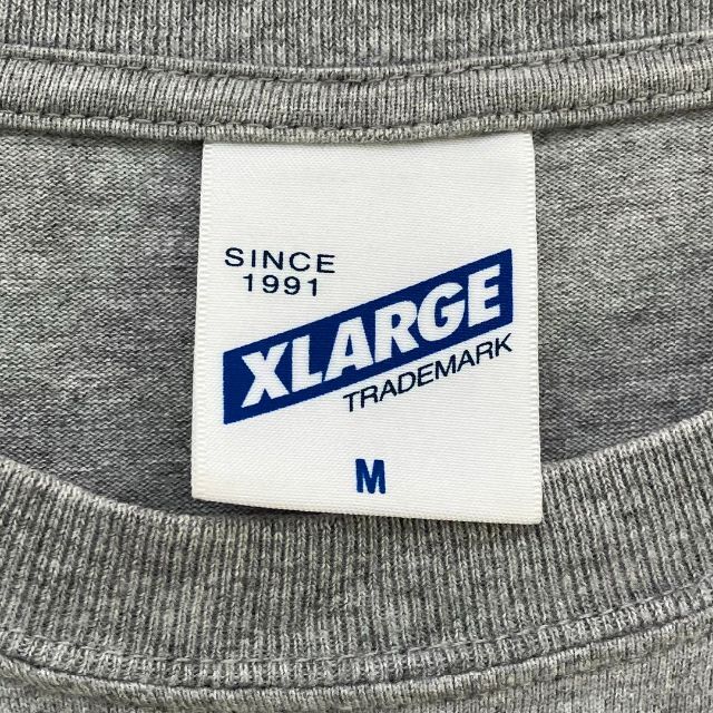 XLARGE(エクストララージ)の【大人気】エクストララージ フロントロゴ 星 ボーダー Tシャツ グレー M メンズのトップス(Tシャツ/カットソー(半袖/袖なし))の商品写真