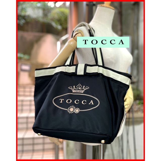 TOCCA(トッカ)の人気☆ﾏｻﾞｰｽﾞﾊﾞｯｸﾞ♪A4可!2WAY!黒ﾅｲﾛﾝ!【TOCCA】送料込 レディースのバッグ(トートバッグ)の商品写真