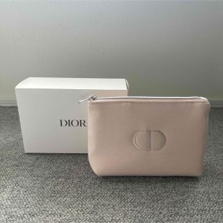 ディオール(Dior)の【新品未使用】DIOR ポーチ ノベルティ ロゴ付き ピンク(ポーチ)