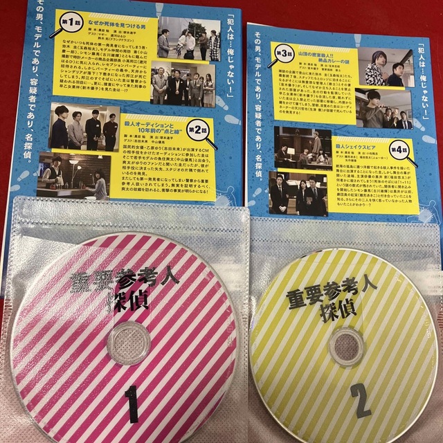 重要参考人探偵 レンタル落ちdvd 【 全4巻セット売り 】ケース付き