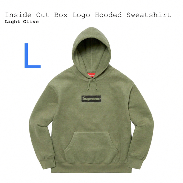 シュプリーム  23SS  Inside Out Box Logo Hooded Sweatshirt インサイドアウトボックスロゴプルオーバーパーカー メンズ L