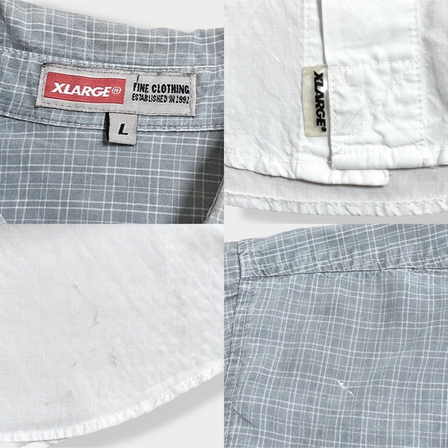 XLARGE(エクストララージ)の【XLARGE】USA製 デザインシャツ 切替 フロントフライ リヨセル 古着 メンズのトップス(シャツ)の商品写真