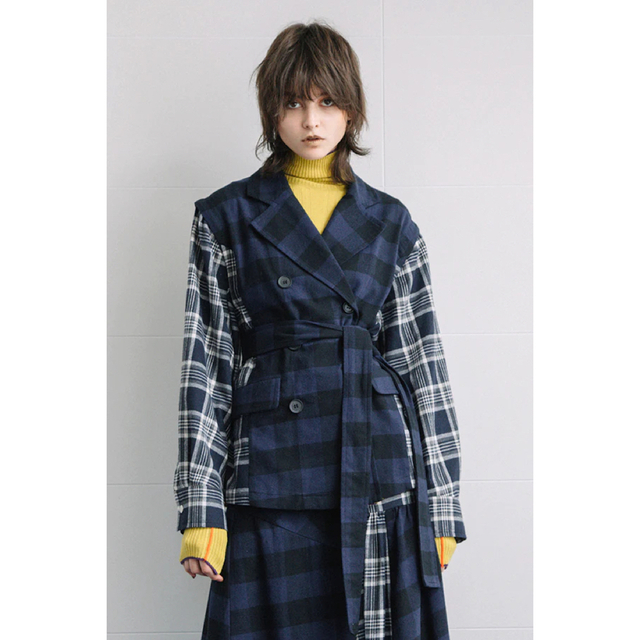 スカートAULA AILA NELL CHECK JACKET ,SKIRT