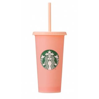 スターバックス(Starbucks)のカラーチェンジングリユーザブルコールドカップピンク591ml スタバ　タンブラー(タンブラー)