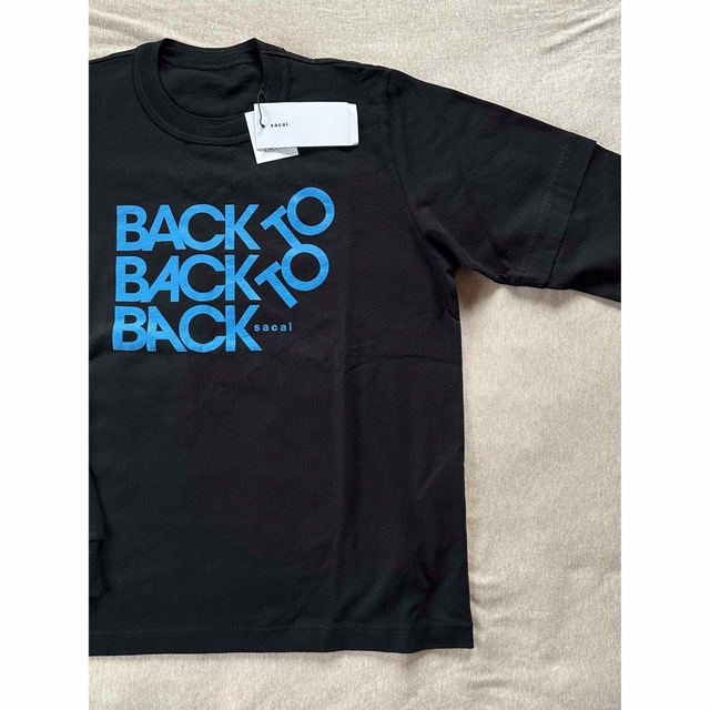 sacai   黒3新品 sacai サカイ メンズ BACK to ロング Tシャツ