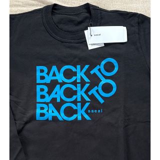 黒3新品 sacai サカイ メンズ BACK to ロング Tシャツ ブラック-