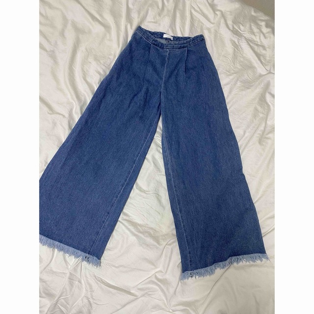 Healthy DENIM Healthy denim♡裾フリンジワイドパンツ♡の通販 by hikari ヘルシーデニム citrus highrise☆24☆裾カットあり