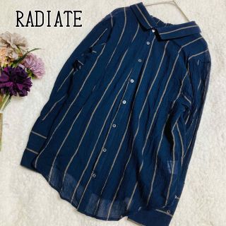 スコットクラブ(SCOT CLUB)のRADIATE ラディエイト　シフォンストライプ　シャツ　ブラウス　M(シャツ/ブラウス(長袖/七分))