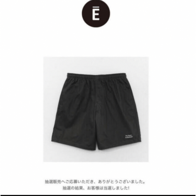 1LDK SELECT(ワンエルディーケーセレクト)の[新品未開封] ennoy cotton easy shorts Lサイズ 黒 メンズのパンツ(ショートパンツ)の商品写真