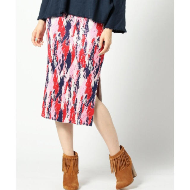 ROSE BUD(ローズバッド)の【A&h様】AMENPAPA スリットニットスカート レディースのスカート(ひざ丈スカート)の商品写真