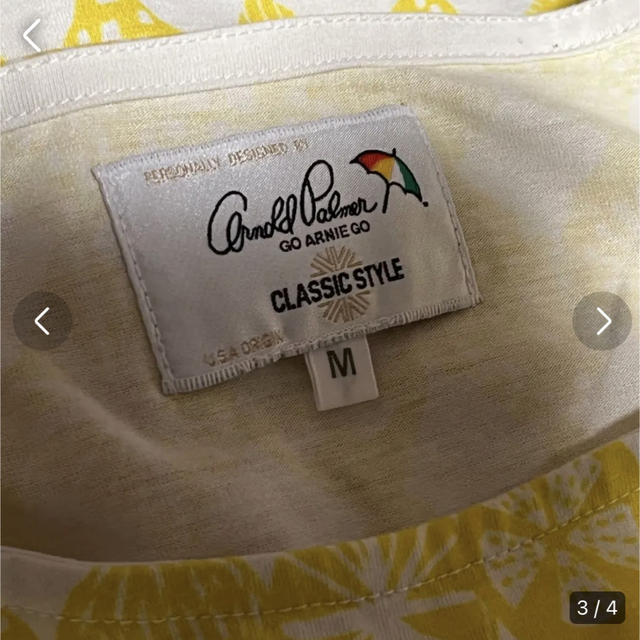 Arnold Palmer(アーノルドパーマー)のアーノルドパーマー　半袖 Tシャツ　レディース　イエロー　黄色　トップス　春　夏 レディースのトップス(Tシャツ(半袖/袖なし))の商品写真