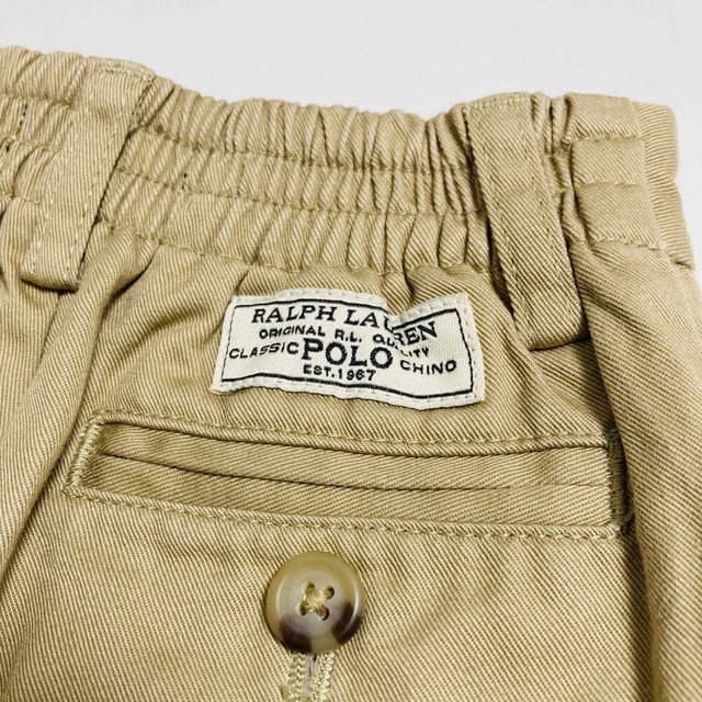 POLO RALPH LAUREN(ポロラルフローレン)のpolo by ralph lauren ベージュショーツ 80 キッズ/ベビー/マタニティのベビー服(~85cm)(パンツ)の商品写真