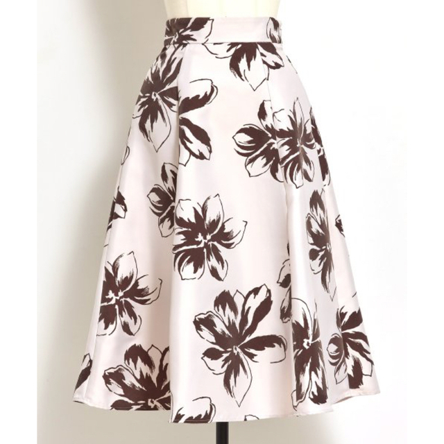 Noela(ノエラ)の新品♡Noela♡ラインフラワーフロッキースカート♡黒 レディースのスカート(ロングスカート)の商品写真