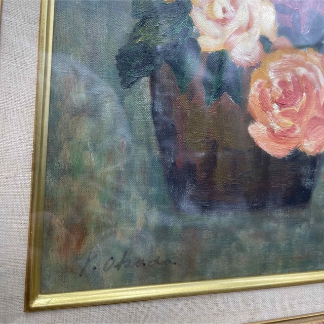 絵画 油絵 F4 バラ 岡田佳子 | angeloawards.com