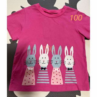 ベルメゾン(ベルメゾン)のピンク　うさぎ　Tシャツ　100(Tシャツ/カットソー)