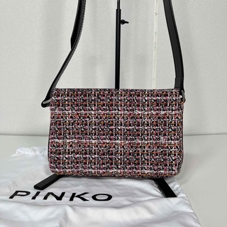 ピンコ(PINKO)のPINKO ピンコ ツイードショルダーバッグ　ベルト牛革(ショルダーバッグ)