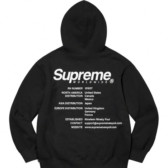 Supreme Worldwide Hooded Sweatshirt XL 【今日の超目玉】