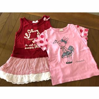 ニットプランナー(KP)の女の子　110 半袖、ノースリーブ　Tシャツ　2枚　おまとめ(Tシャツ/カットソー)