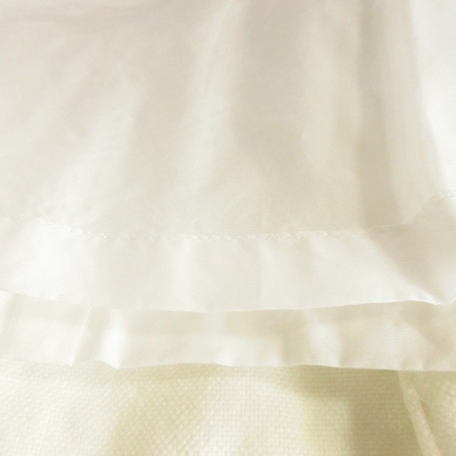 DRESSTERIOR(ドレステリア)のドレステリア スカート ボックスプリーツ フレア ひざ丈 麻混 綿 36 白 レディースのスカート(ひざ丈スカート)の商品写真