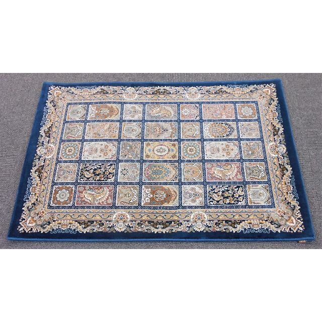 225万ノット！超高密度織 絨毯 本場 イラン産 60×90cm‐200231 【ギフト