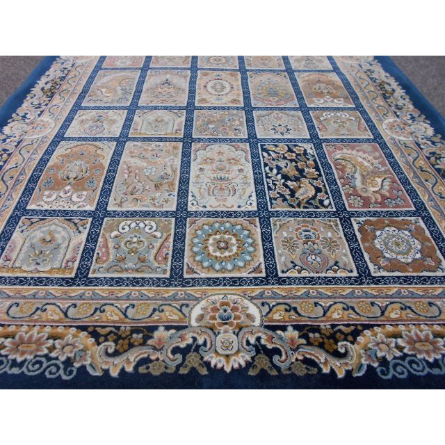 225万ノット！超高密度織 絨毯 本場 イラン産 60×90cm‐200231 【ギフト