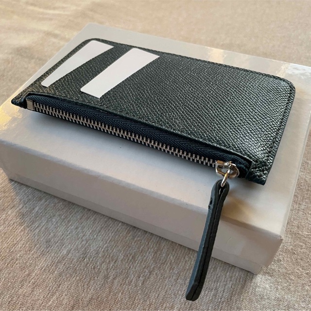 新品 メゾンマルジェラ 4ステッチ レザー カードケース 小銭入れ 財布 ブルー
