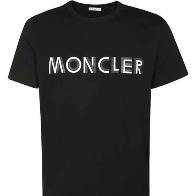 MONCLER(モンクレール)の★希少★ MONCLER Tシャツ Ｌ　モンクレール ロゴ ブラック 入手困難 メンズのトップス(Tシャツ/カットソー(半袖/袖なし))の商品写真